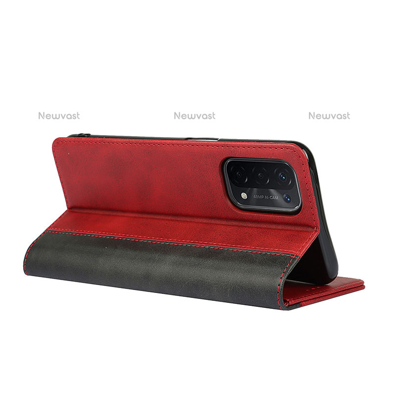 Leather Case Stands Flip Cover Holder D03T for OnePlus Nord N200 5G
