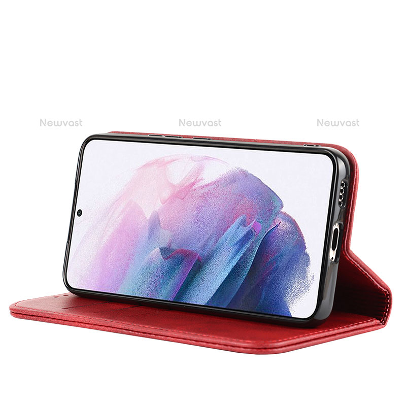 Leather Case Stands Flip Cover Holder D03T for Samsung Galaxy S21 Plus 5G