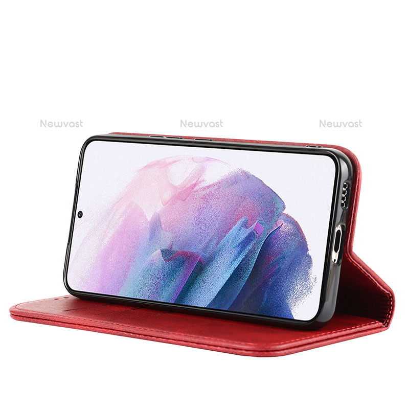 Leather Case Stands Flip Cover Holder D03T for Samsung Galaxy S22 Plus 5G