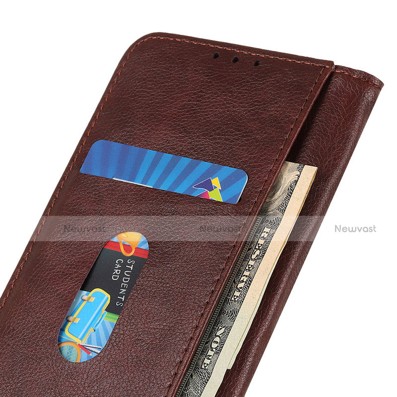 Leather Case Stands Flip Cover Holder D03Y for Motorola Moto G50