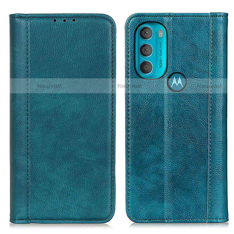 Leather Case Stands Flip Cover Holder D03Y for Motorola Moto G71 5G