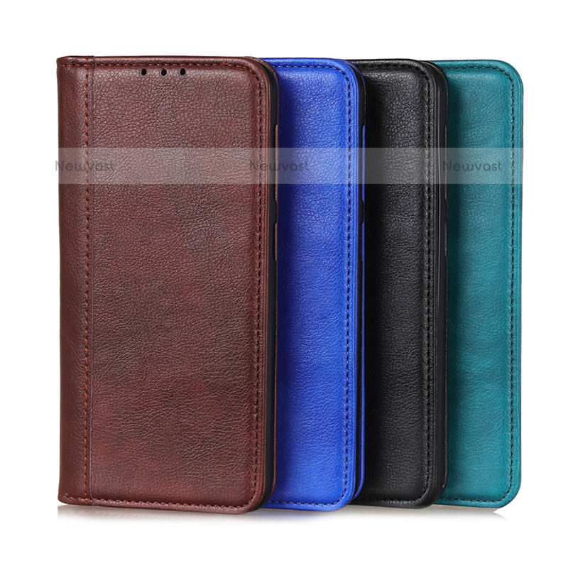Leather Case Stands Flip Cover Holder D03Y for Oppo A74 4G