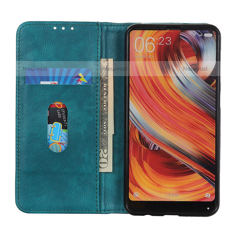 Leather Case Stands Flip Cover Holder D03Y for Oppo A74 4G