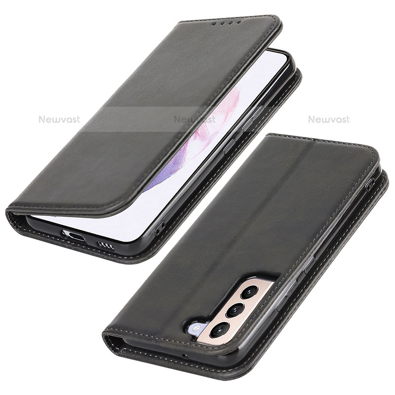 Leather Case Stands Flip Cover Holder D04T for Samsung Galaxy S21 5G