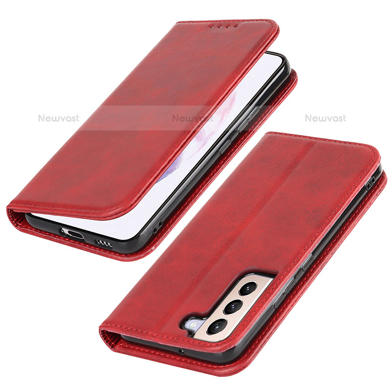 Leather Case Stands Flip Cover Holder D04T for Samsung Galaxy S21 5G