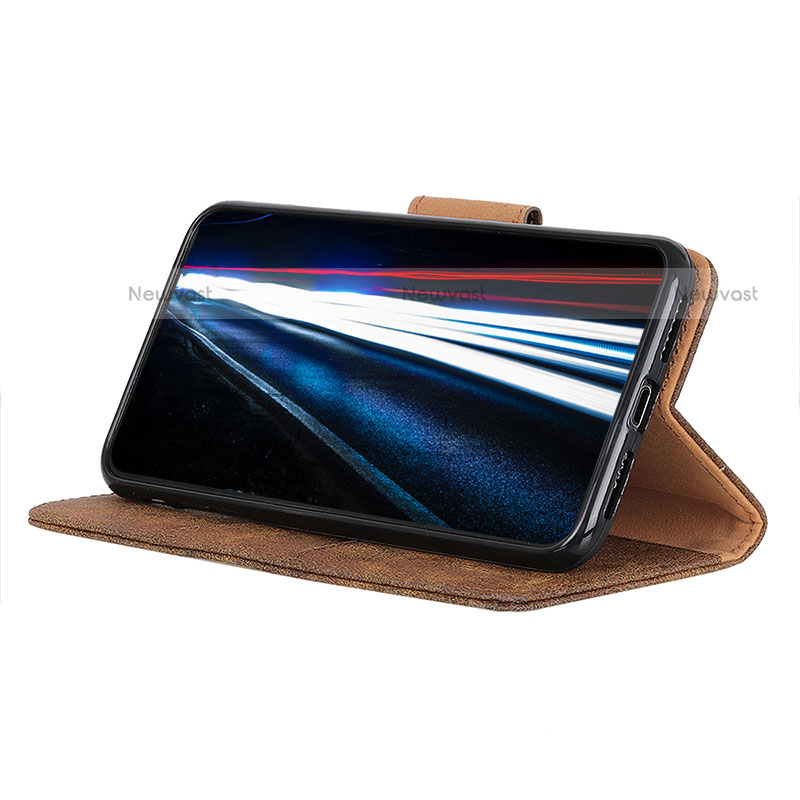 Leather Case Stands Flip Cover Holder D05Y for Motorola Moto E20