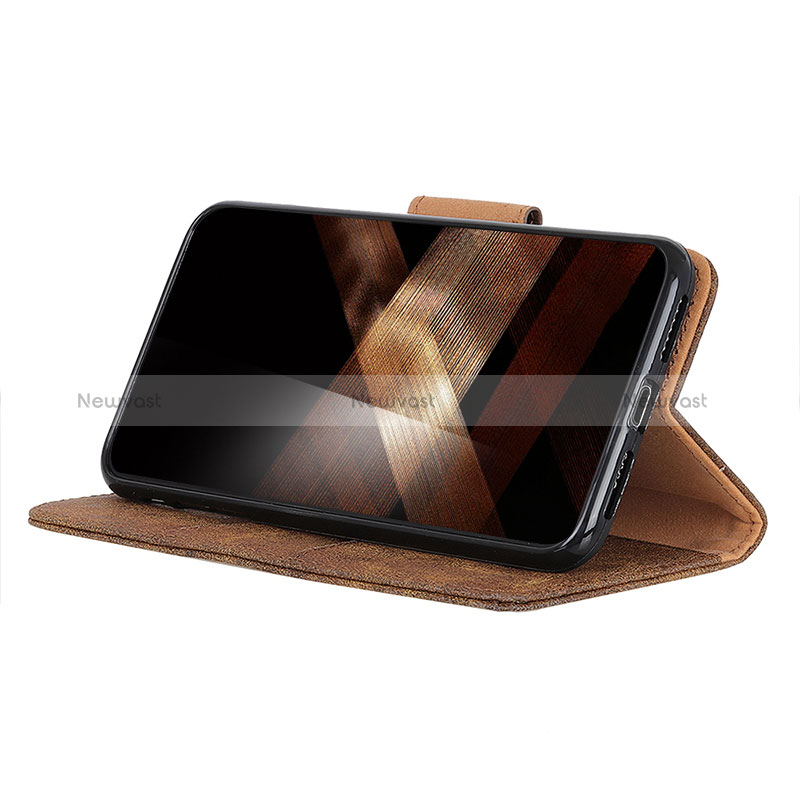 Leather Case Stands Flip Cover Holder D05Y for Samsung Galaxy S24 5G