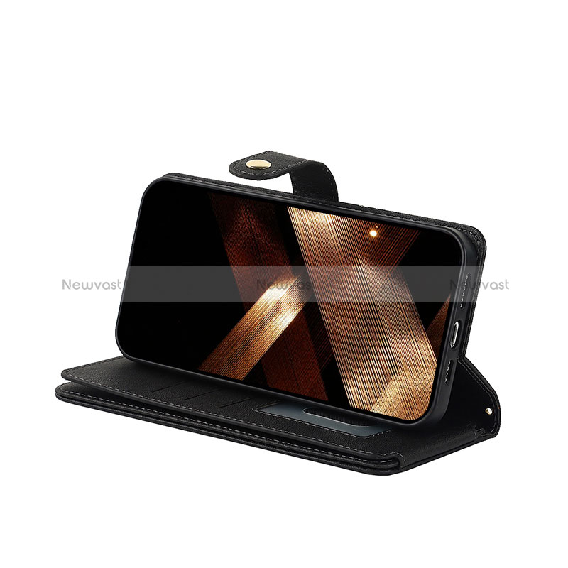 Leather Case Stands Flip Cover Holder D06T for Apple iPhone 13 Pro