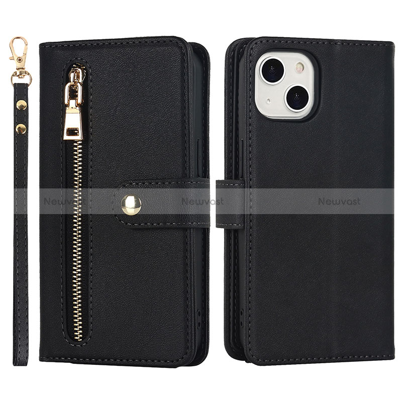 Leather Case Stands Flip Cover Holder D06T for Apple iPhone 14