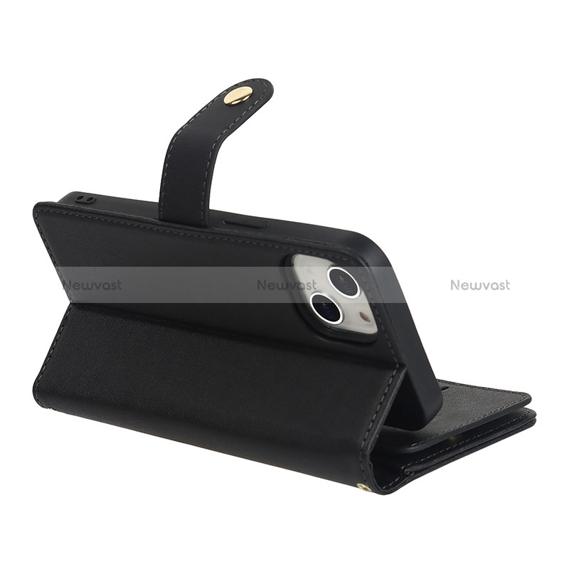 Leather Case Stands Flip Cover Holder D06T for Apple iPhone 14 Plus