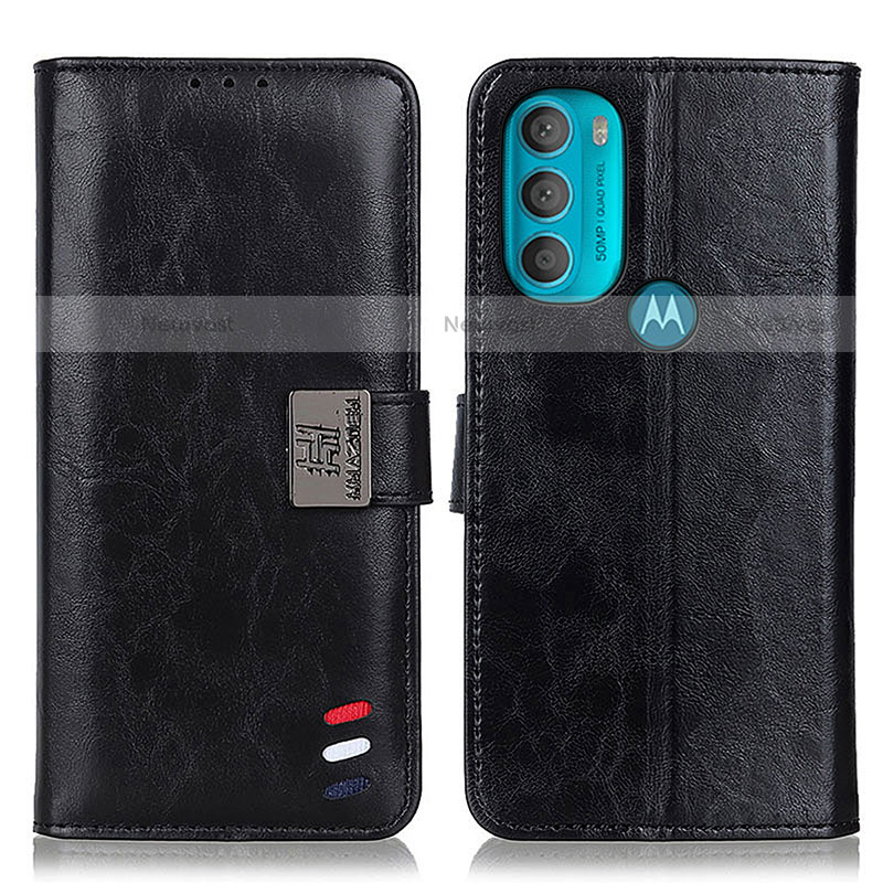 Leather Case Stands Flip Cover Holder D06Y for Motorola Moto G71 5G