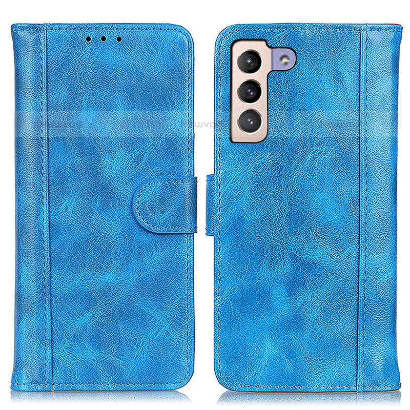 Leather Case Stands Flip Cover Holder D07Y for Samsung Galaxy S21 5G Sky Blue