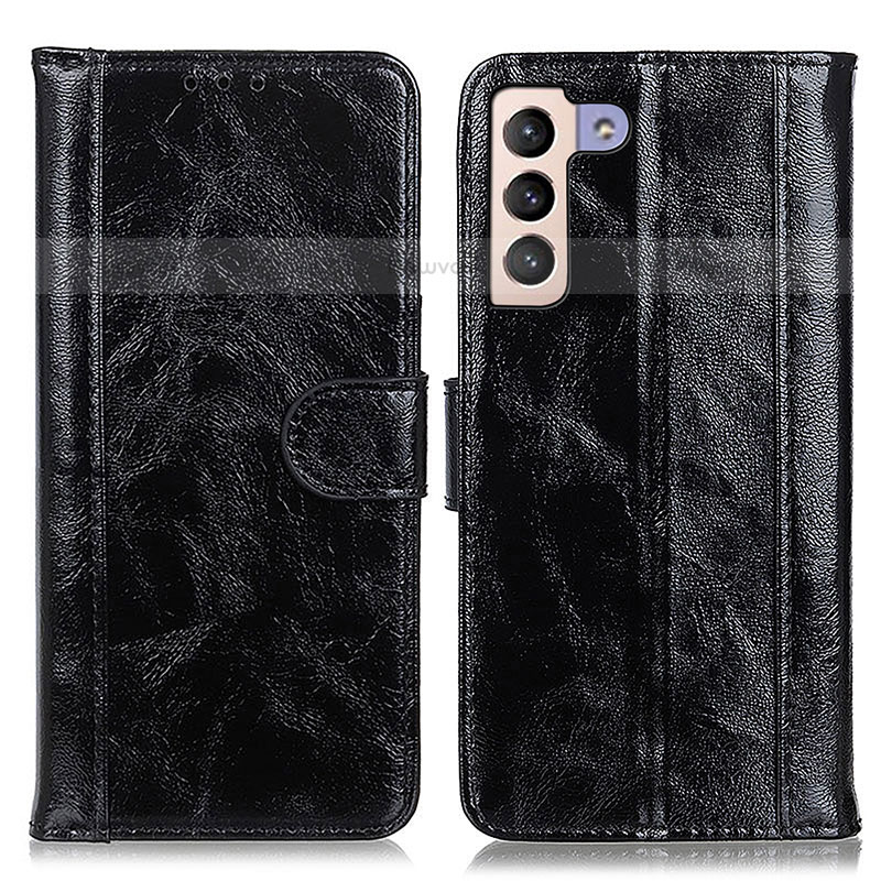 Leather Case Stands Flip Cover Holder D07Y for Samsung Galaxy S21 FE 5G Black