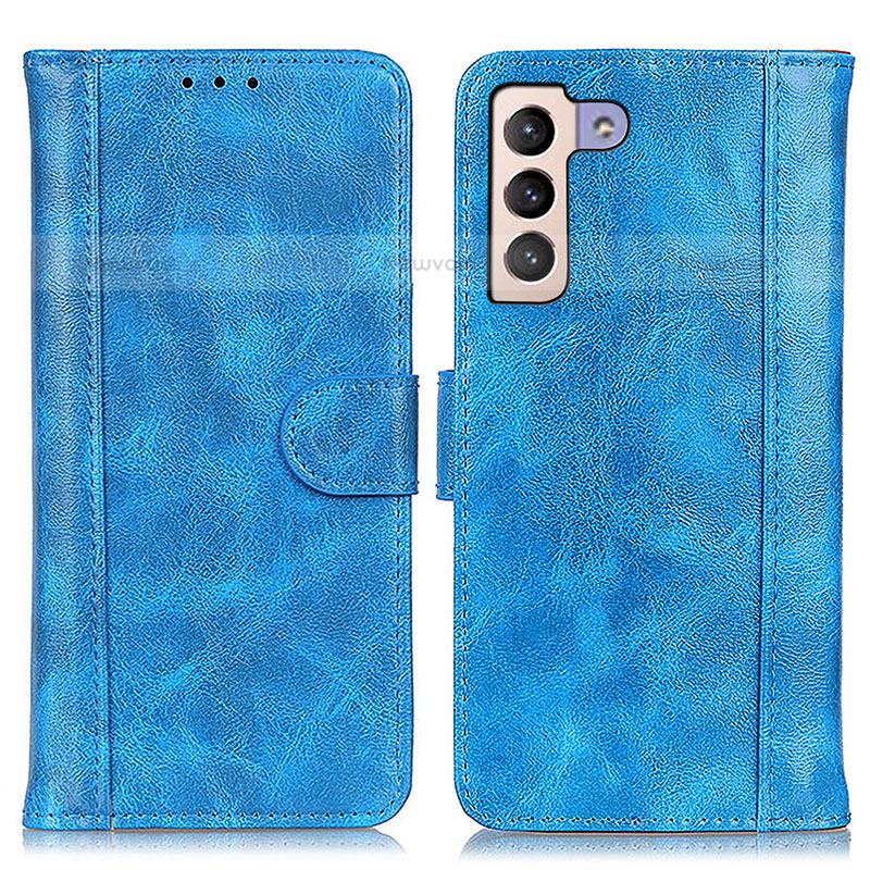 Leather Case Stands Flip Cover Holder D07Y for Samsung Galaxy S22 5G Sky Blue