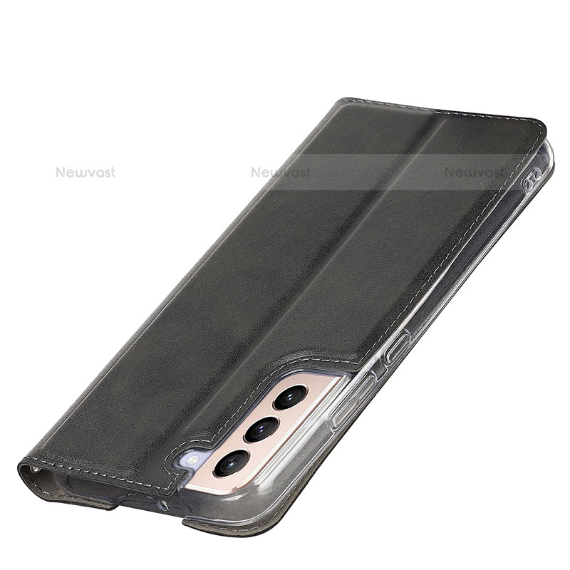 Leather Case Stands Flip Cover Holder D08T for Samsung Galaxy S21 5G