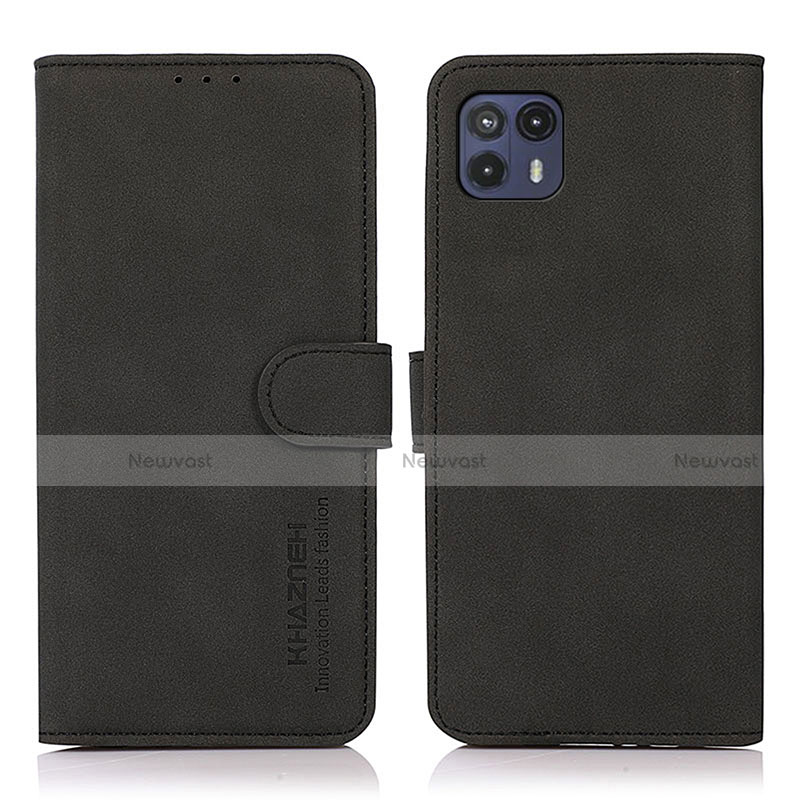 Leather Case Stands Flip Cover Holder D08Y for Motorola Moto G50 5G Black