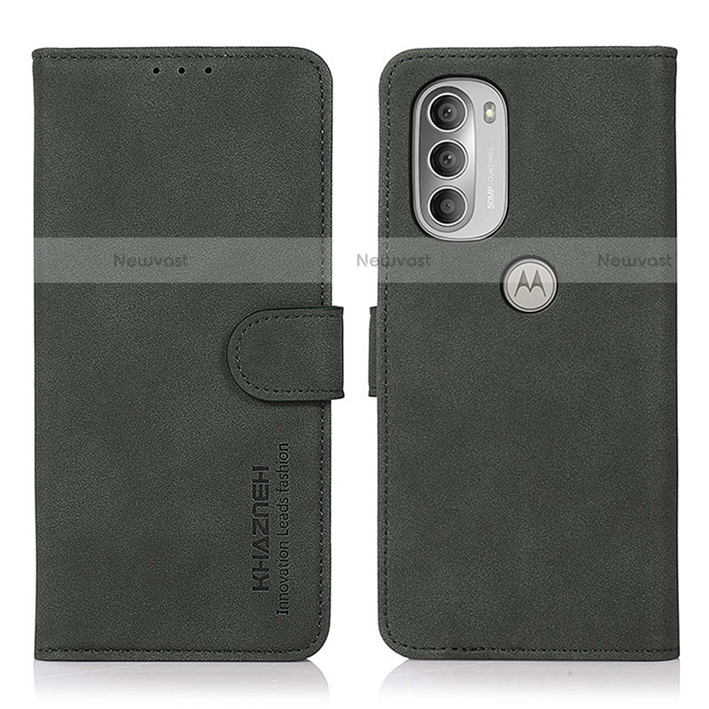 Leather Case Stands Flip Cover Holder D08Y for Motorola Moto G51 5G