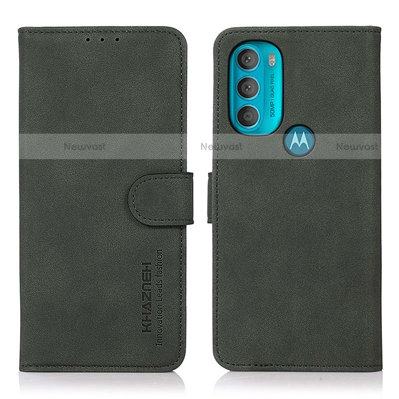 Leather Case Stands Flip Cover Holder D08Y for Motorola Moto G71 5G