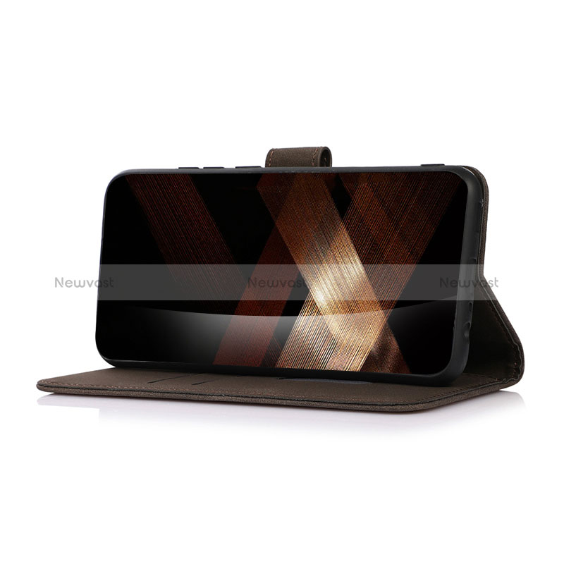 Leather Case Stands Flip Cover Holder D08Y for Samsung Galaxy S25 5G