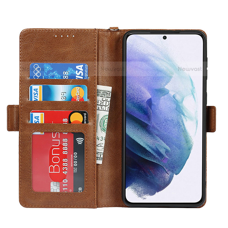 Leather Case Stands Flip Cover Holder D09T for Samsung Galaxy S21 Plus 5G