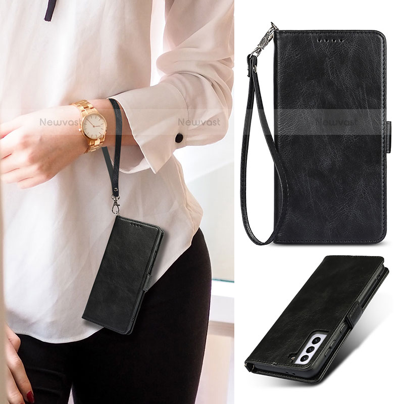 Leather Case Stands Flip Cover Holder D09T for Samsung Galaxy S23 Plus 5G