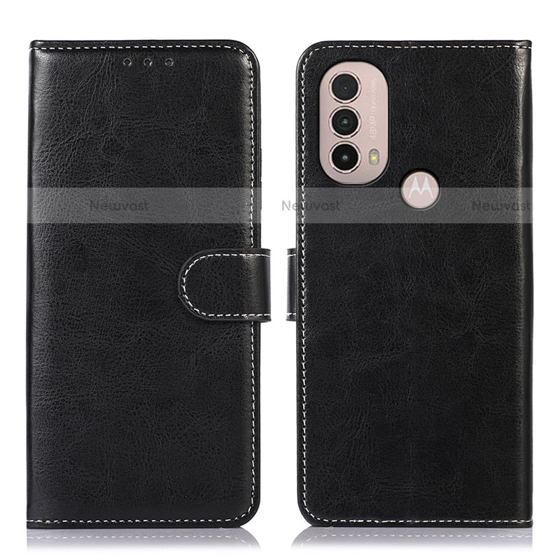 Leather Case Stands Flip Cover Holder D10Y for Motorola Moto E20