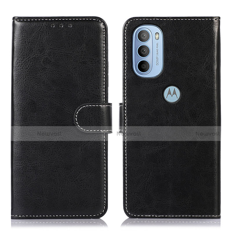 Leather Case Stands Flip Cover Holder D10Y for Motorola Moto G41