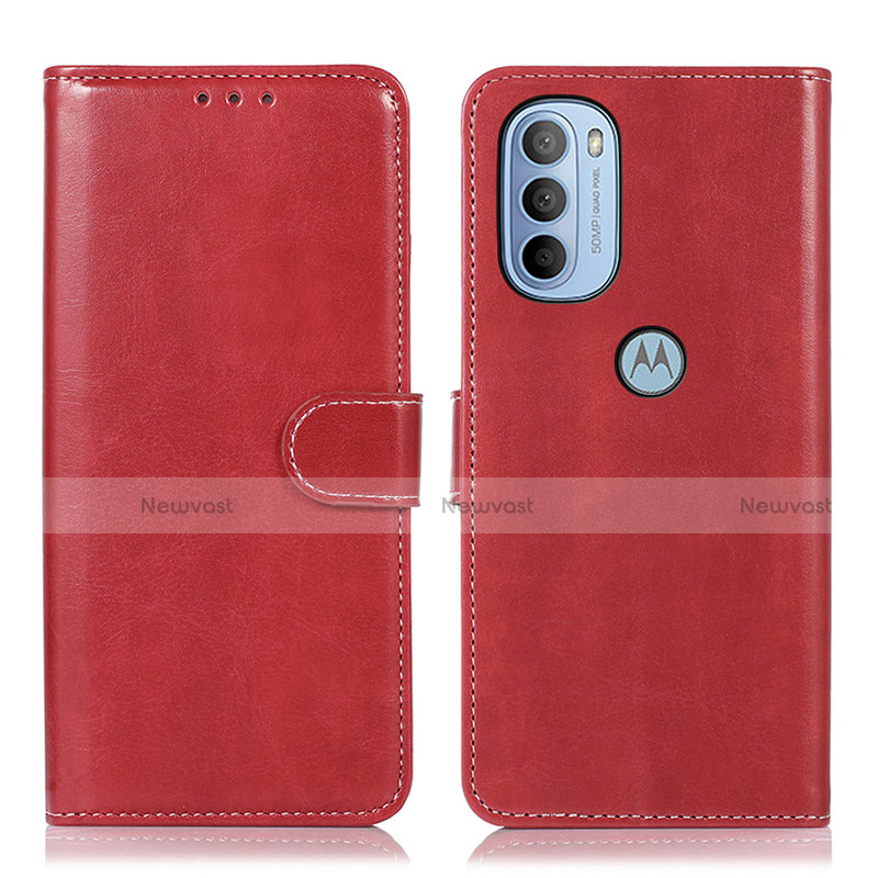 Leather Case Stands Flip Cover Holder D10Y for Motorola Moto G41