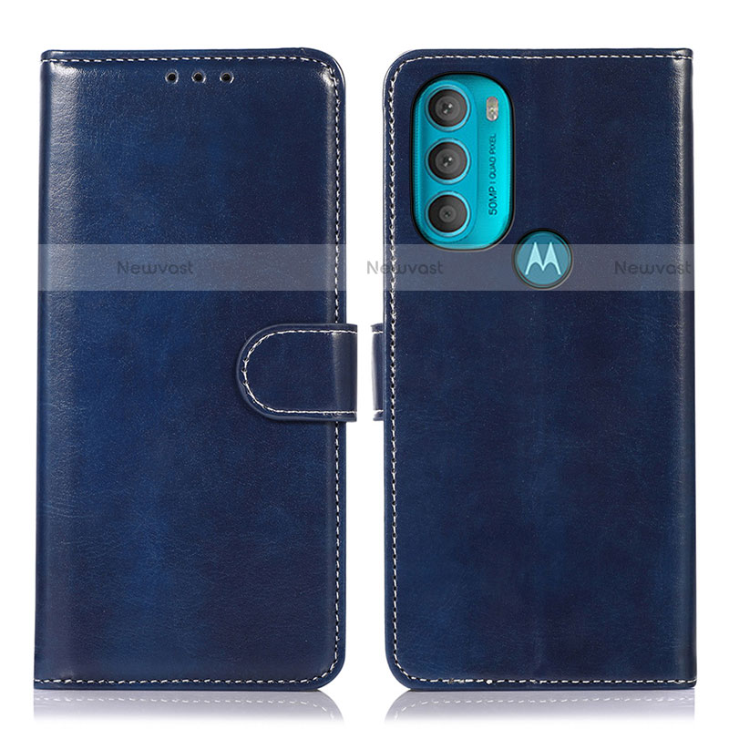 Leather Case Stands Flip Cover Holder D10Y for Motorola Moto G71 5G