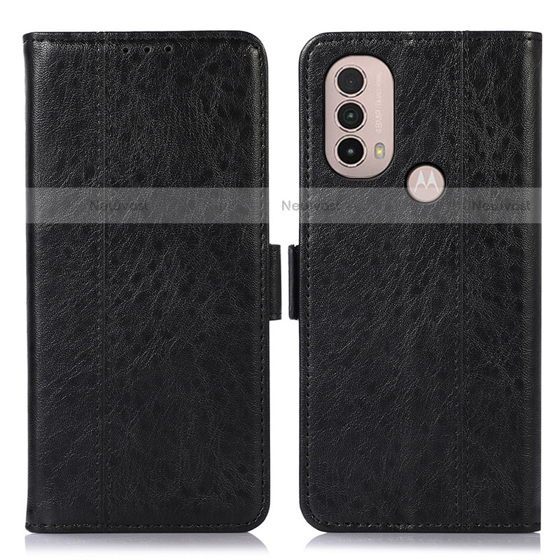 Leather Case Stands Flip Cover Holder D11Y for Motorola Moto E20