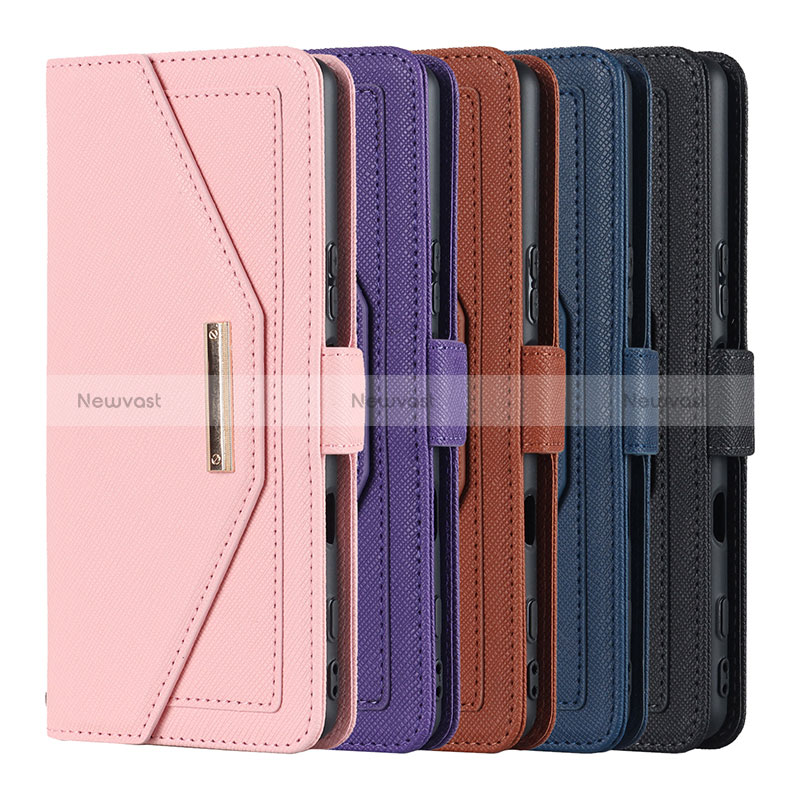 Leather Case Stands Flip Cover Holder DT1 for Sony Xperia 5 III