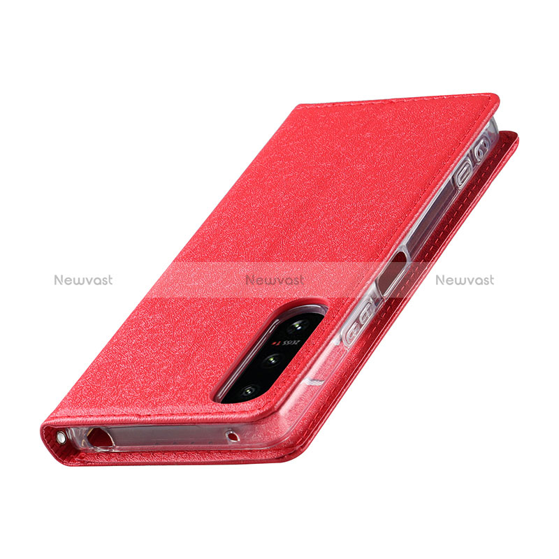 Leather Case Stands Flip Cover Holder DT1 for Sony Xperia 5 IV
