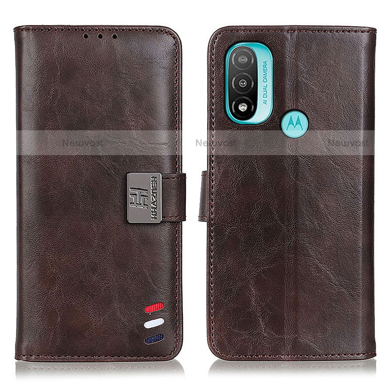 Leather Case Stands Flip Cover Holder DY01 for Motorola Moto E20