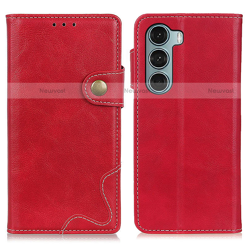 Leather Case Stands Flip Cover Holder DY01 for Motorola Moto Edge S30 5G Red