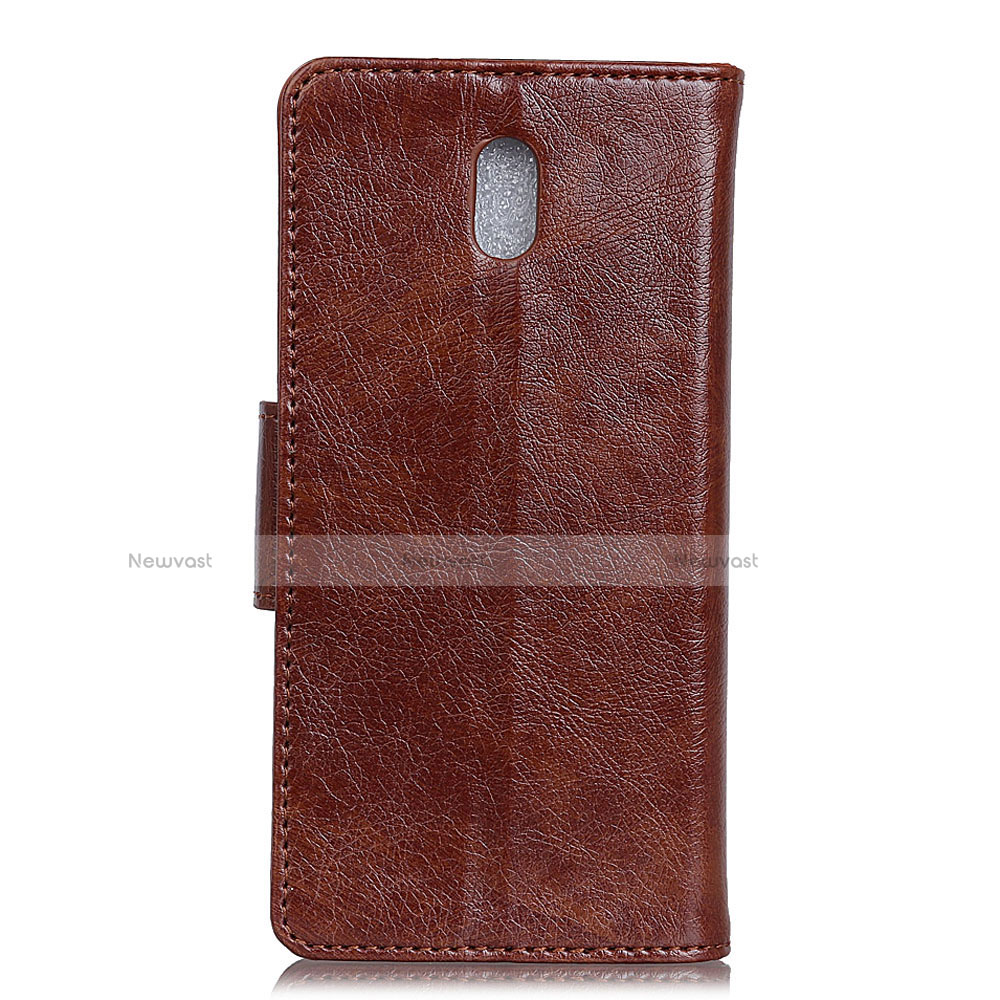 Leather Case Stands Flip Cover Holder for Alcatel 1C (2019)