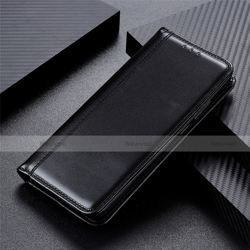 Leather Case Stands Flip Cover Holder for Apple iPhone 12 Black