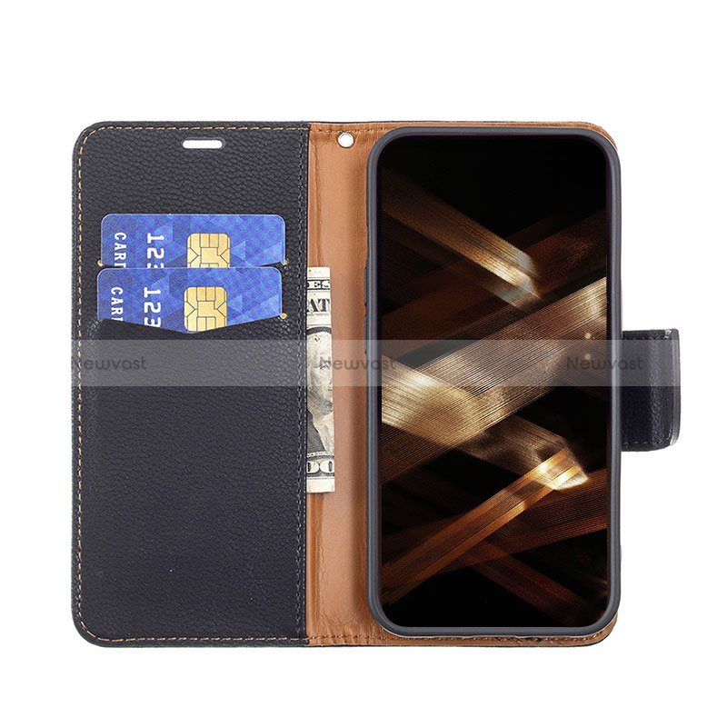 Leather Case Stands Flip Cover Holder for Apple iPhone 14 Pro Max Black