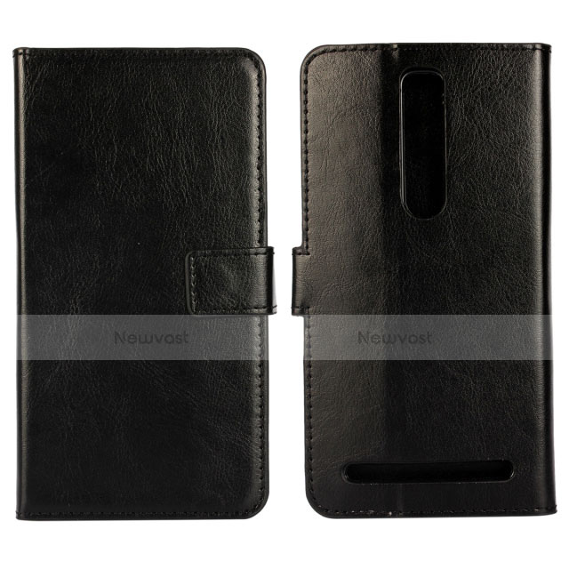 Leather Case Stands Flip Cover Holder for Asus Zenfone 2 ZE551ML ZE550ML Black