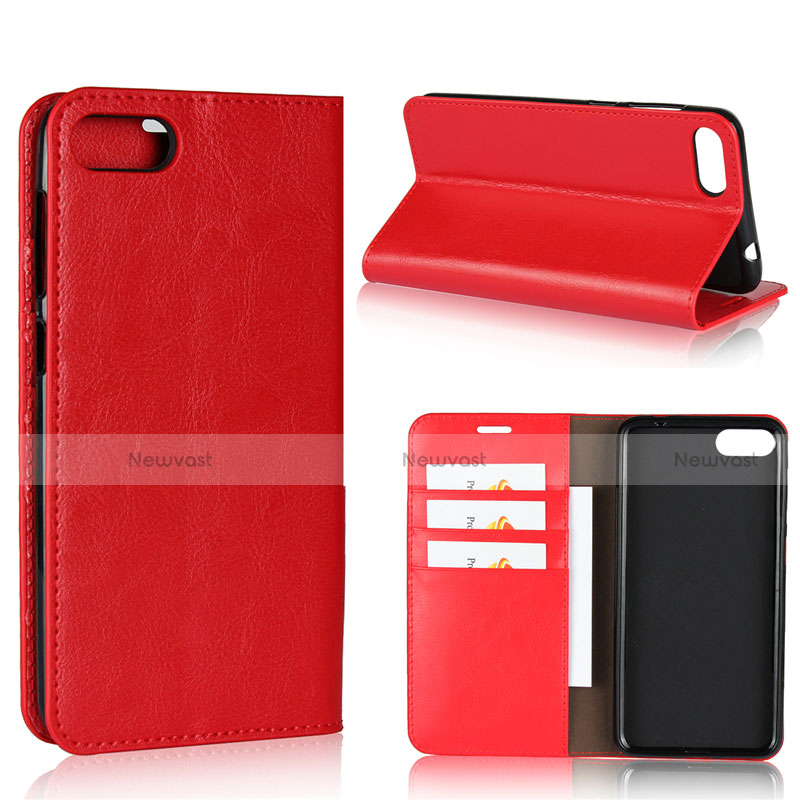 Leather Case Stands Flip Cover Holder for Asus Zenfone 4 Max ZC554KL Red