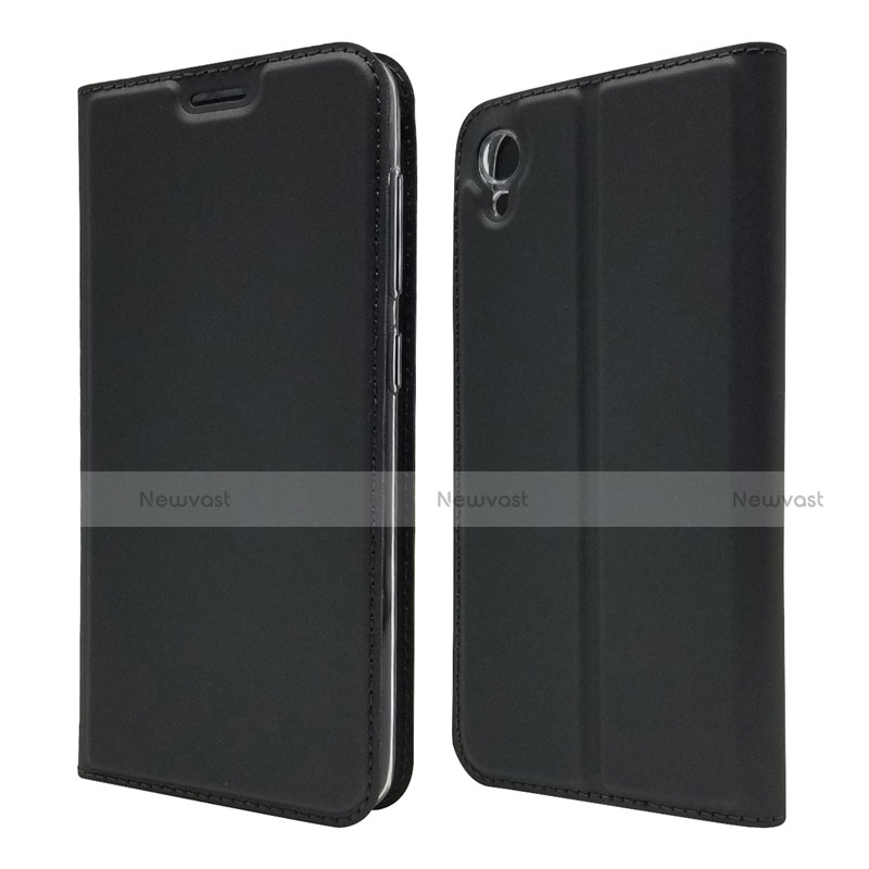 Leather Case Stands Flip Cover Holder for Asus ZenFone Live L1 ZA550KL Black