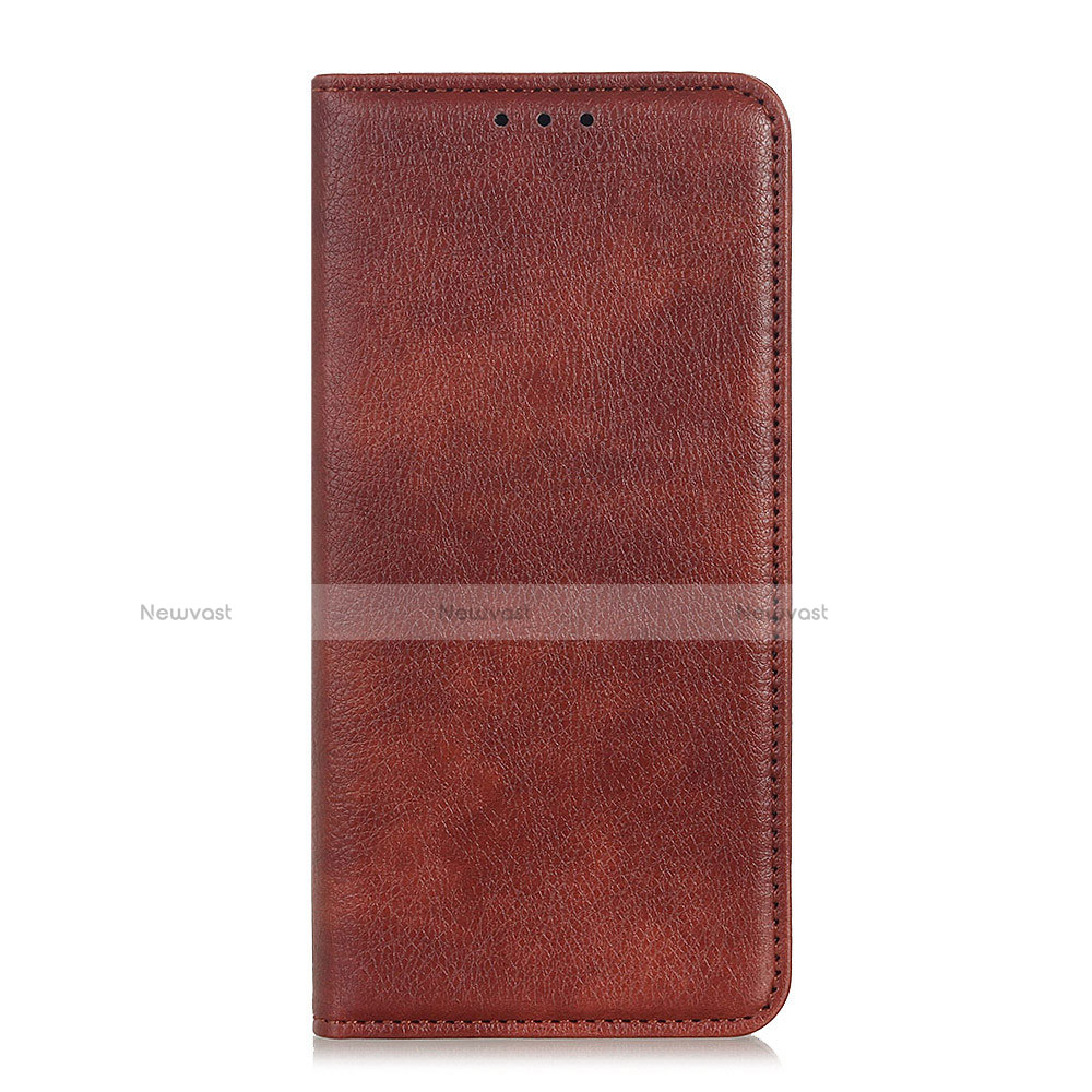 Leather Case Stands Flip Cover Holder for Asus Zenfone Max Plus M2 ZB634KL Brown