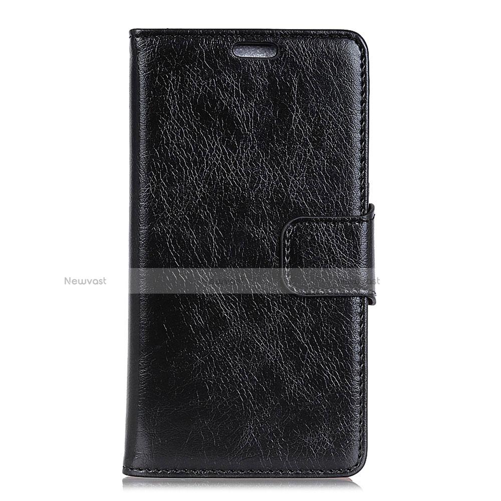 Leather Case Stands Flip Cover Holder for Doogee X60L Black