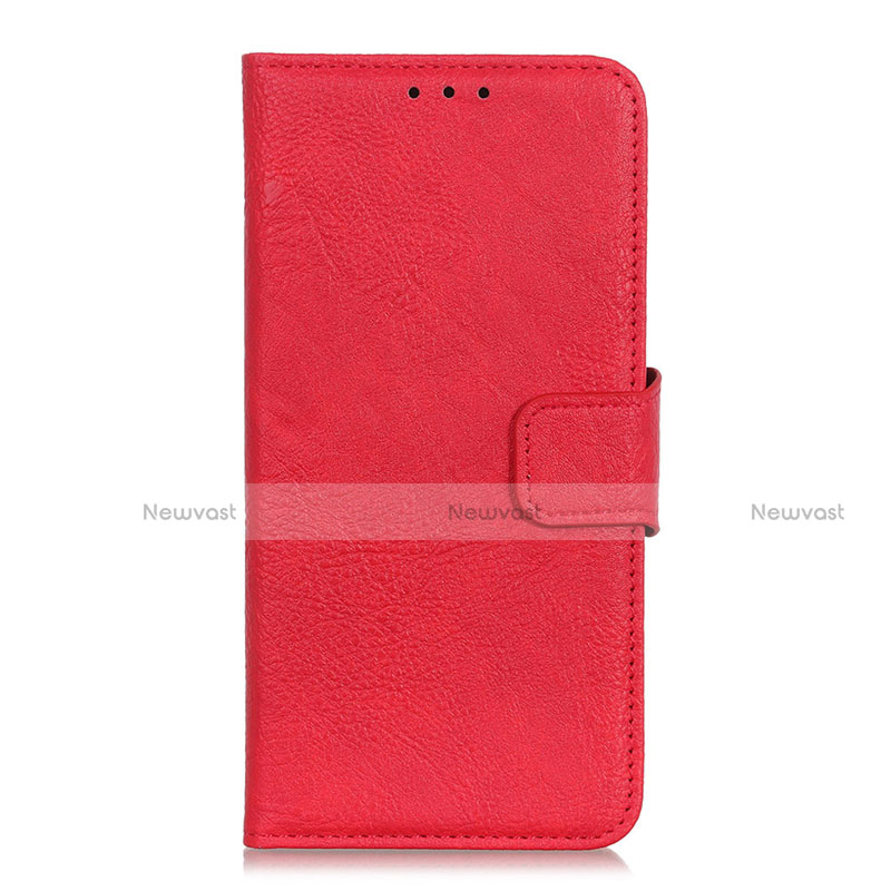 Leather Case Stands Flip Cover Holder for HTC U19E Red