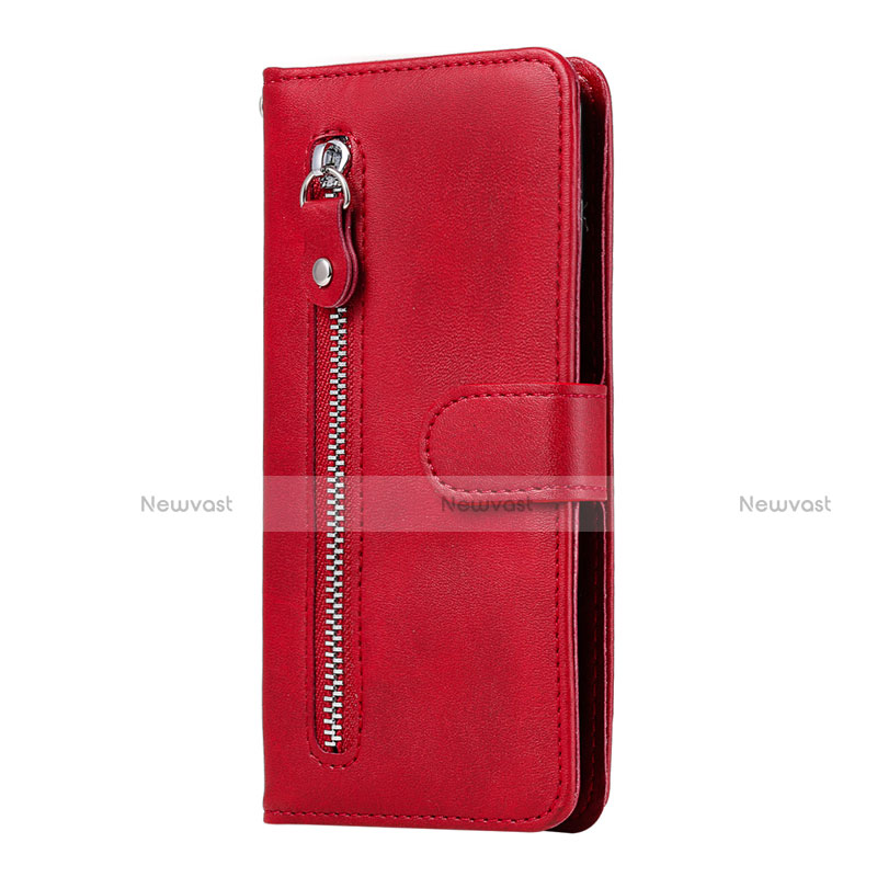 Leather Case Stands Flip Cover Holder for Huawei Honor 9A Red