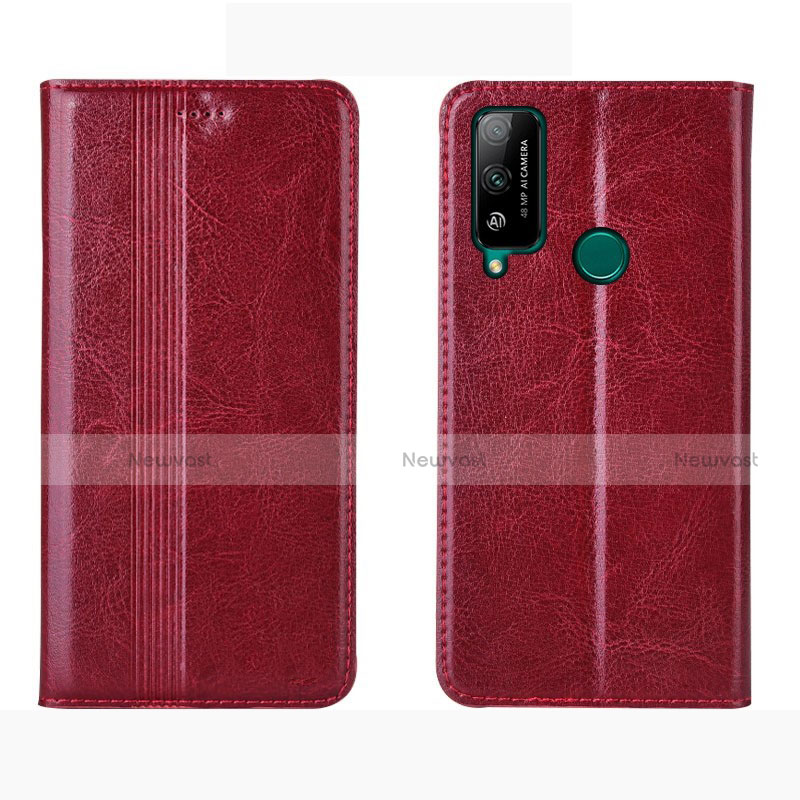 Leather Case Stands Flip Cover Holder for Huawei Honor Play4T Red