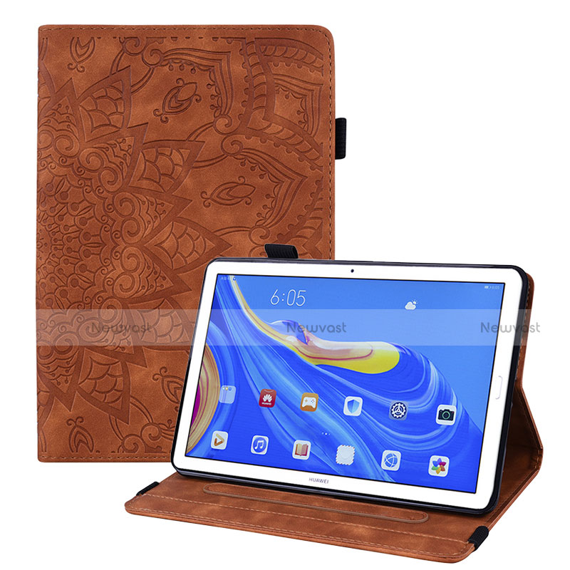 Leather Case Stands Flip Cover Holder for Huawei MatePad 10.8 Brown