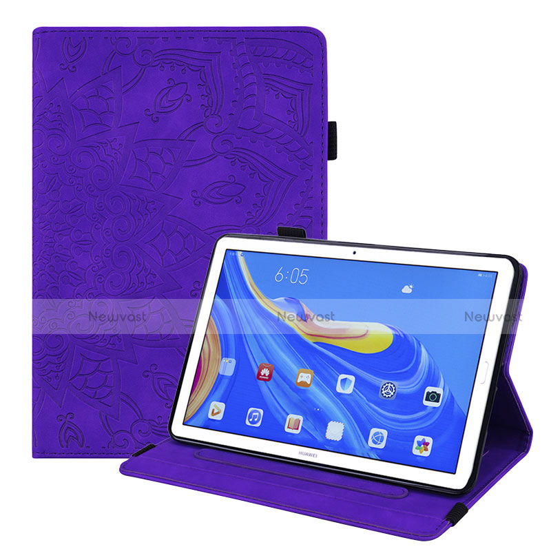 Leather Case Stands Flip Cover Holder for Huawei MatePad 10.8 Purple