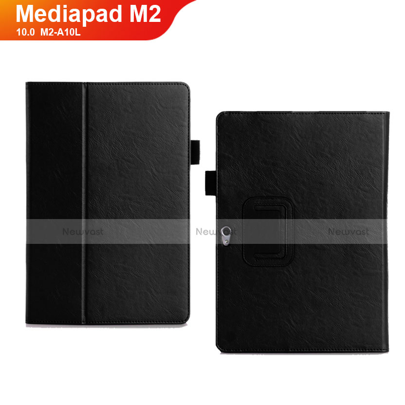 Leather Case Stands Flip Cover Holder for Huawei MediaPad M2 10.0 M2-A10L Black