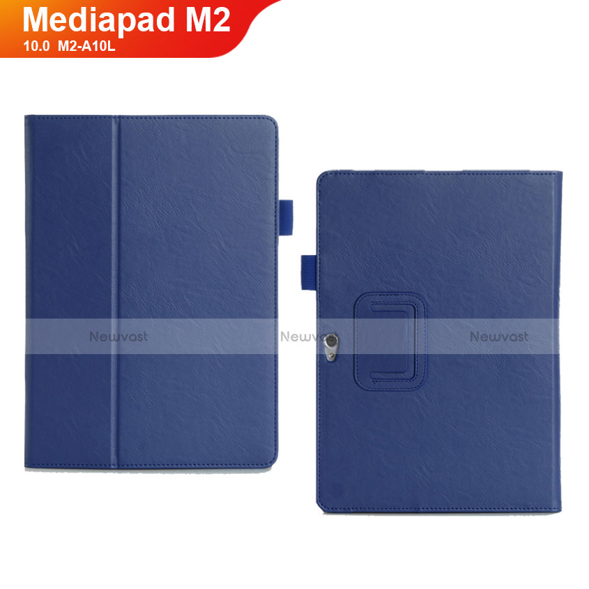 Leather Case Stands Flip Cover Holder for Huawei MediaPad M2 10.0 M2-A10L Blue