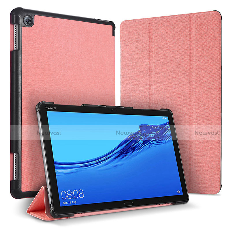 Leather Case Stands Flip Cover Holder for Huawei MediaPad M5 Lite 10.1 Pink